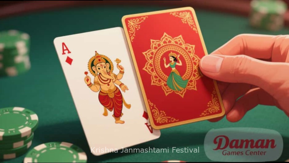 Colorful celebration of Krishna Janmashtami Festival with devotees and decorations